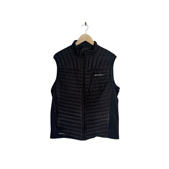 Eddie Bauer Stormdown 800 Men's Puffer Vest Black Full Zip 90% Down Size Medium - Picture 1 of 7